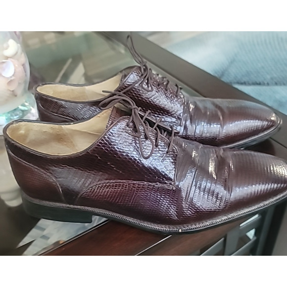 Belvedere Studio Men\' s Genuine Teju Lizard Derby 9 Choc Brown main image 14